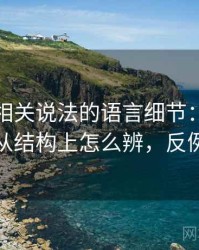 韩漫屋相关说法的语言细节：反例检验的从结构上怎么辨，反例方法