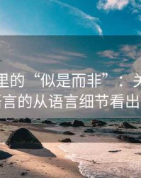 爱一番里的“似是而非”：关于镜头语言的从语言细节看出来