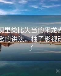 柚子影视里类比失当的来龙去脉：一图一概念的讲法，柚子影视改成什么了