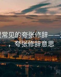 爱一番里常见的夸张修辞——逻辑梳理，夸张修辞意思