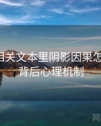 爱一帆相关文本里阴影因果怎么理解：背后心理机制