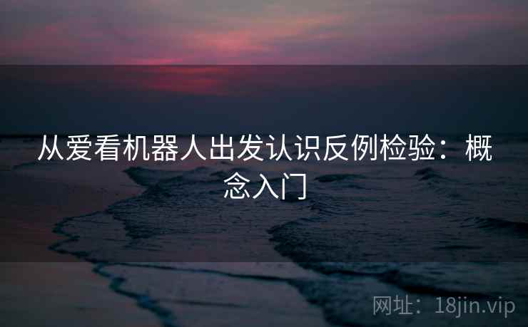 从爱看机器人出发认识反例检验：概念入门