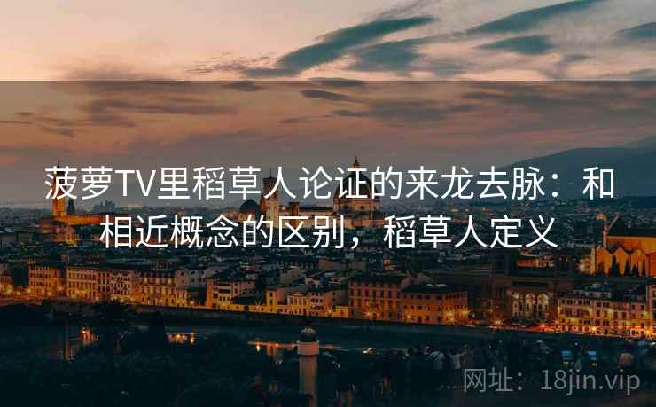 菠萝TV里稻草人论证的来龙去脉：和相近概念的区别，稻草人定义