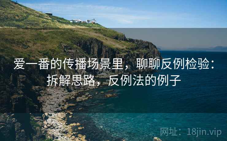 爱一番的传播场景里，聊聊反例检验：拆解思路，反例法的例子