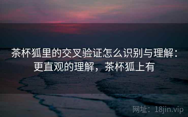 茶杯狐里的交叉验证怎么识别与理解：更直观的理解，茶杯狐上有