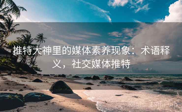 推特大神里的媒体素养现象:术语释义,社交媒体推特 推特大神里的媒体素养现象:术语释义,社交媒体推特